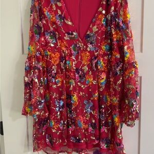 Floral Sequin Dress